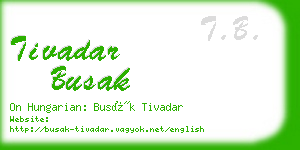 tivadar busak business card